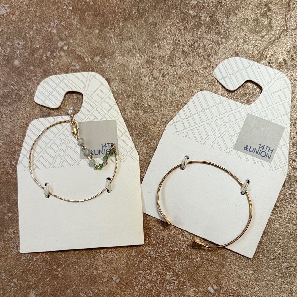 14th & Union Gold and Green Bracelet Duo